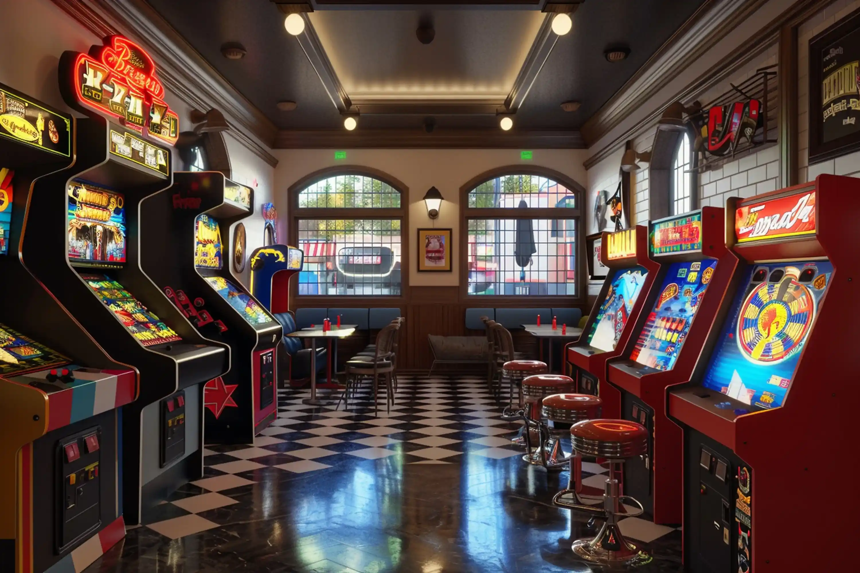 A pachinko venue influenced by city rhythm